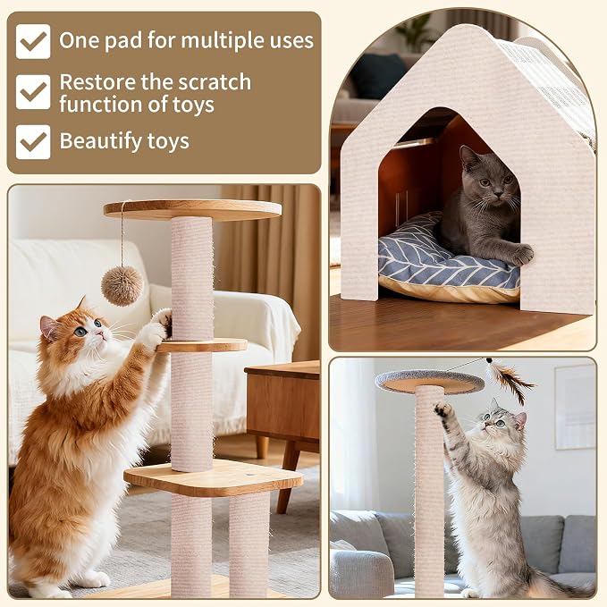 78.7"x15.8" Cat Scratch Mat, Adhesive Cat Scratch Pad - Image 7