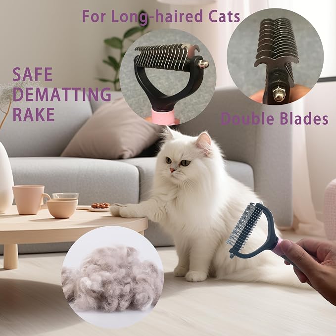 Cat Grooming Brush Kit 6 Tools - Image 3