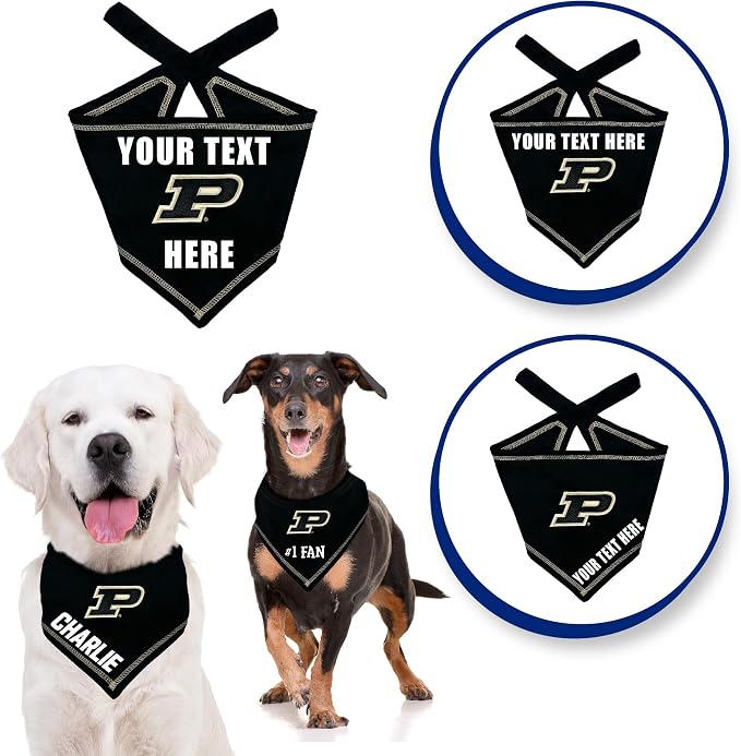 Pets First NCAA Purdue Boilermakers Personalized Tie Around Bandana - Image 4