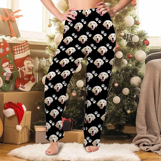 Custom Pajama Pants Women Personalized Face Pajamas Bottom Couple Pajama Pants - Image 3