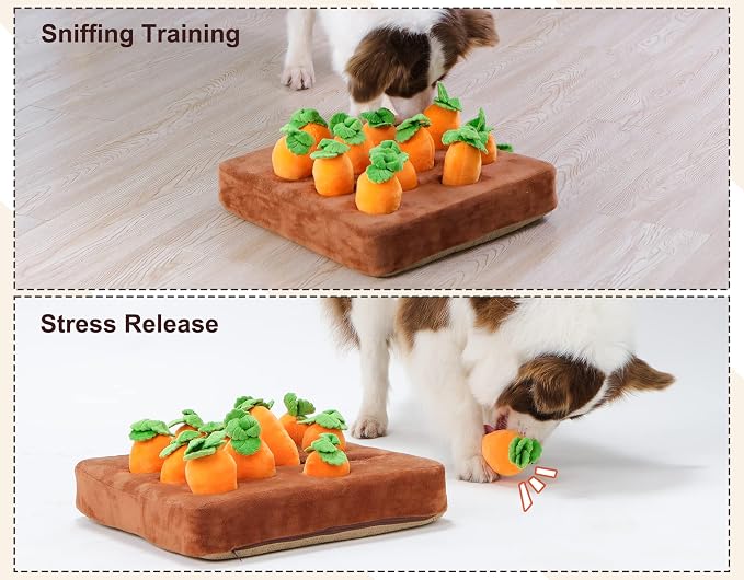 Interactive Dog Toys，Squeak Carrot Snuffle Mat - Image 4