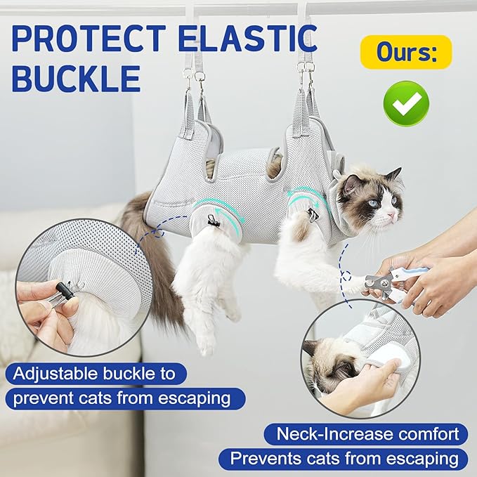 Supet Cat Grooming Hammock Harness - Image 3