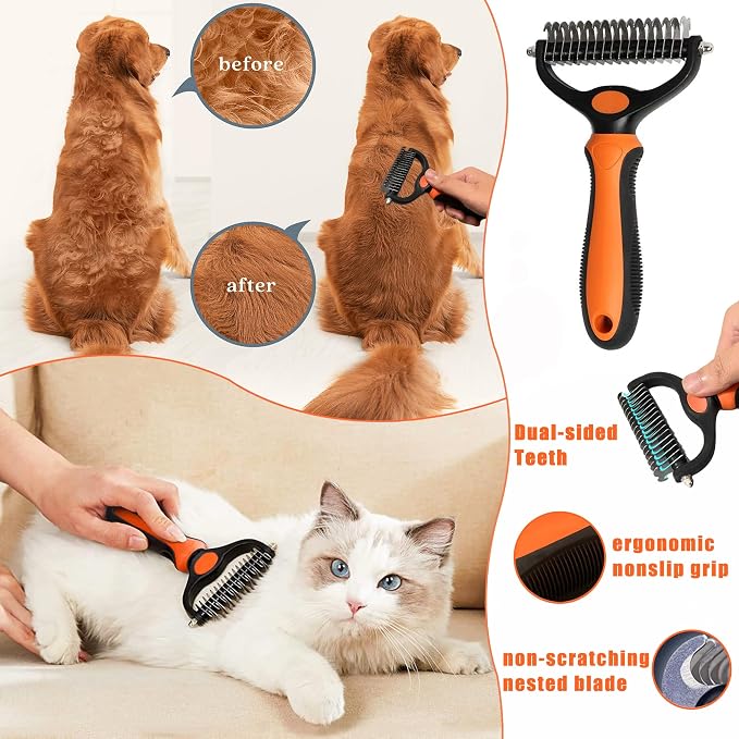 Cat Grooming Brush Kit 6 Tools - Image 2