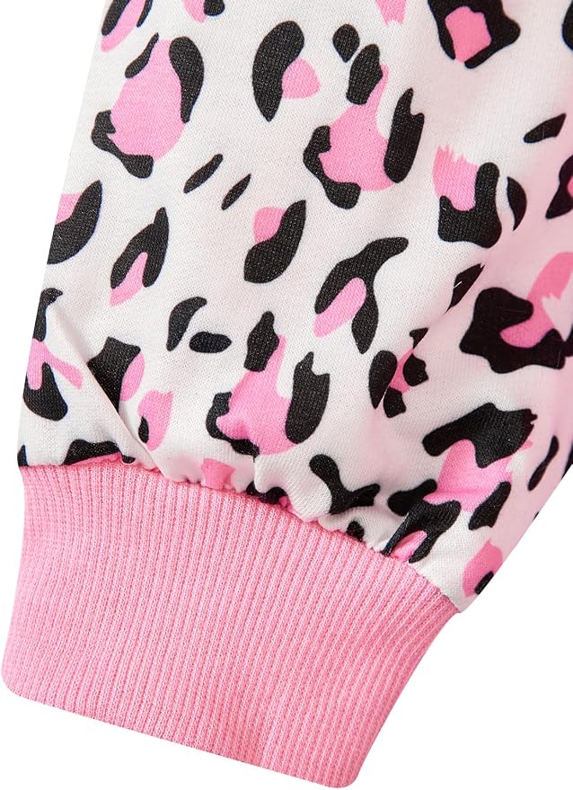 Little Girls Unicorn Outfits 2 Piece Kids Ruffle Sleeve Sweatshirt + Leggings - Image 5