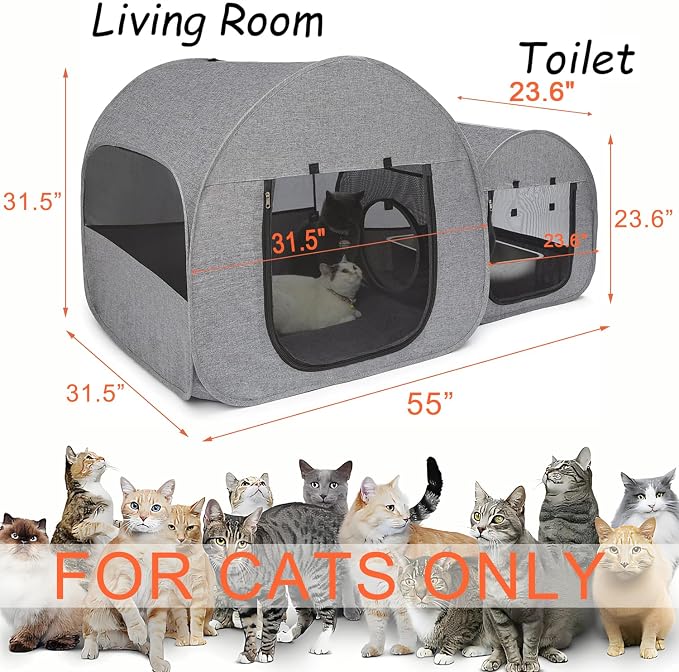 LUCKITTY Portable Cat Playpen, Delivery Room, Postoperative Recovery, House - Image 2