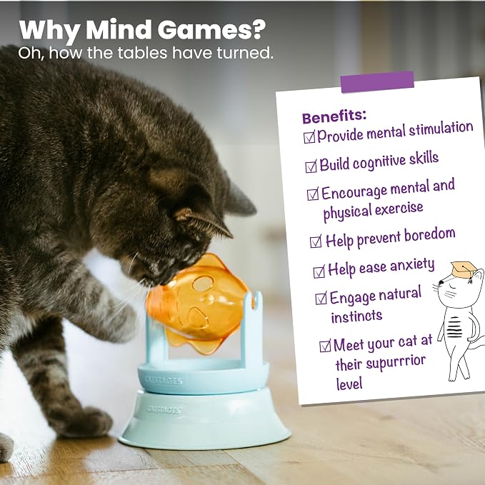 Catstages 2-in-1 Spinning Fish Treat Dispenser Cat Toy, Interactive Puzzle - Image 6