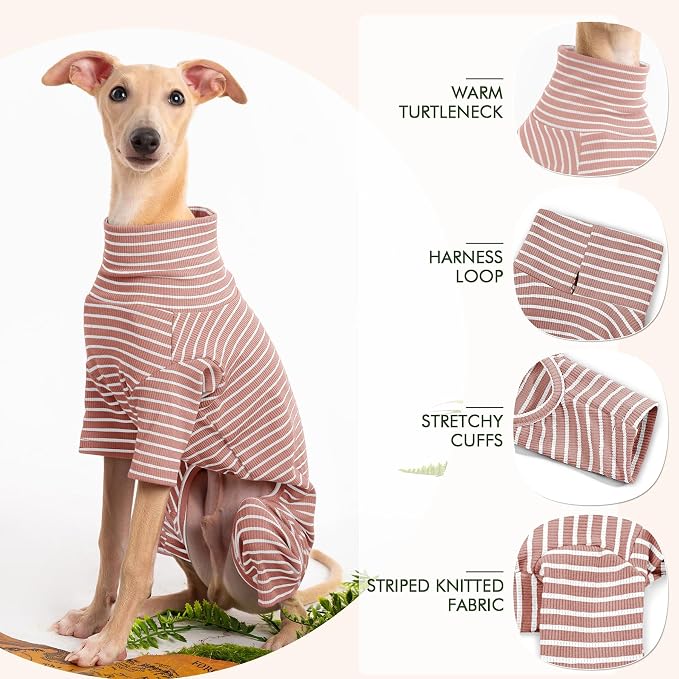Dog Sweaters for Small Dogs Girls Boys, Striped Pet Sweaters for Fall Winter - Image 6