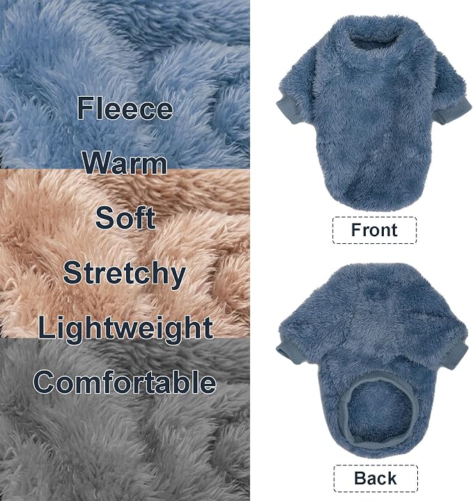 Dog Sweater, 3 Pack Dog Sweaters - Image 3