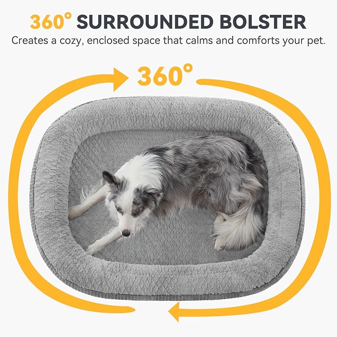 JOEJOY Orthopedic Dog Beds Large Sized Dog, XL Egg-Crate Memory Foam Pet Couch - Image 3