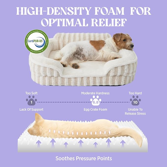 LE SURE Cute L-Plus Dog Beds, Orthopedic Waterproof Large Pet Bed - Image 4