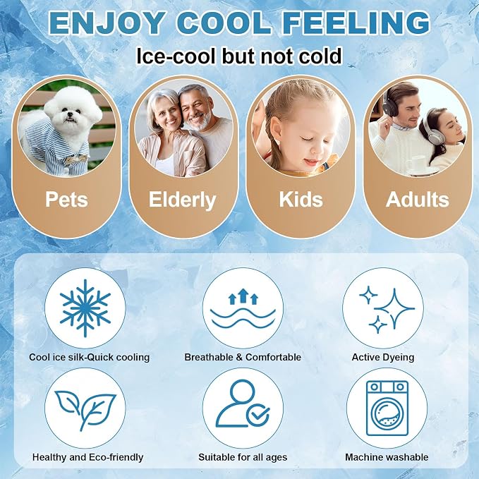 OTOB Cooling Dog Couch Cover Ice Silk Fiber, Washable & Non Slip Pet Mat Sofa - Image 2