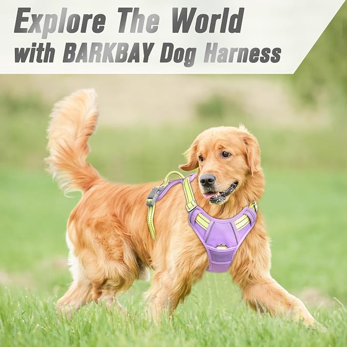 BARKBAY No Pull Dog Harness Front Clip Heavy Duty Reflective Easy Control Handle - Image 8