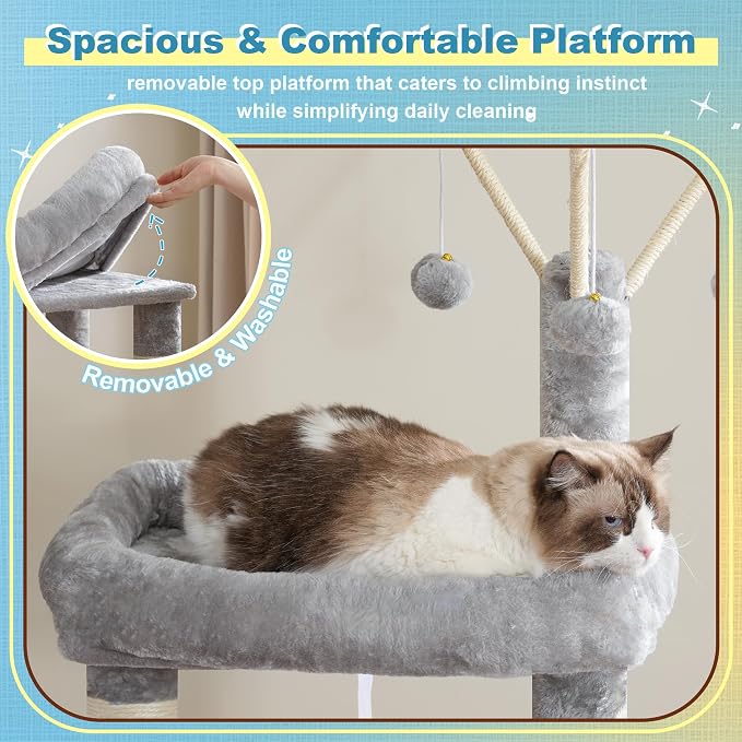 Hey-brother Cat Tree Tower, Scratching Posts - Image 5