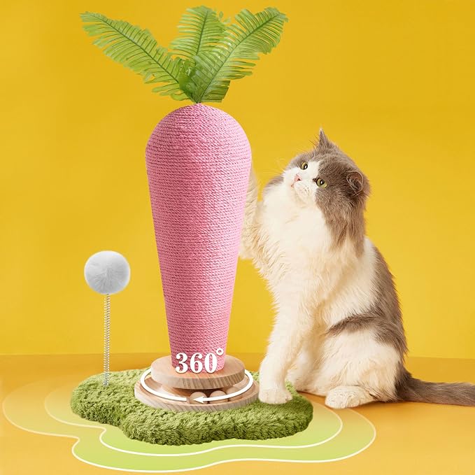 Cute Cat Scratching Post, Carrot Cat Scratcher Post - Image 7