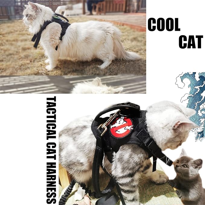 AIWAI Tactical Cat Harness for Walking Escape Proof, Adjustable Pet Vest Harness - Image 6