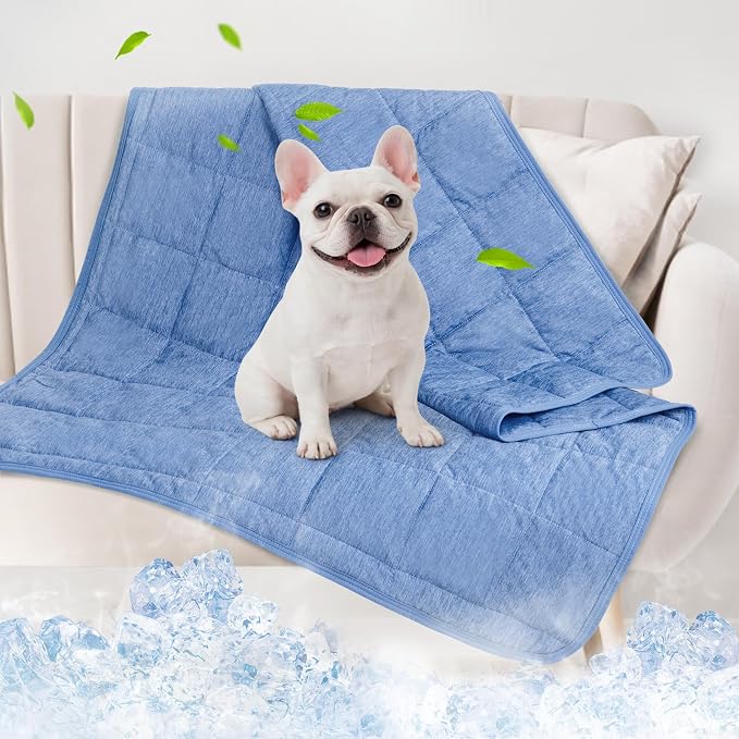PICK FOR LIFE Cooling Blanket for Dogs, 0.4 Q-MAX Pets Cooling Comforter Throw by PICKFORLIFE
