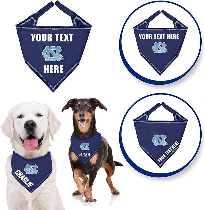 Pets First NCAA University of NC Personalized Tie Around Bandana - Image 4