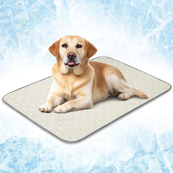 PetAmi Waterproof Cooling Mat for Dog, Premium Pet Cooling Blanket for Bed Crate by PetAmi