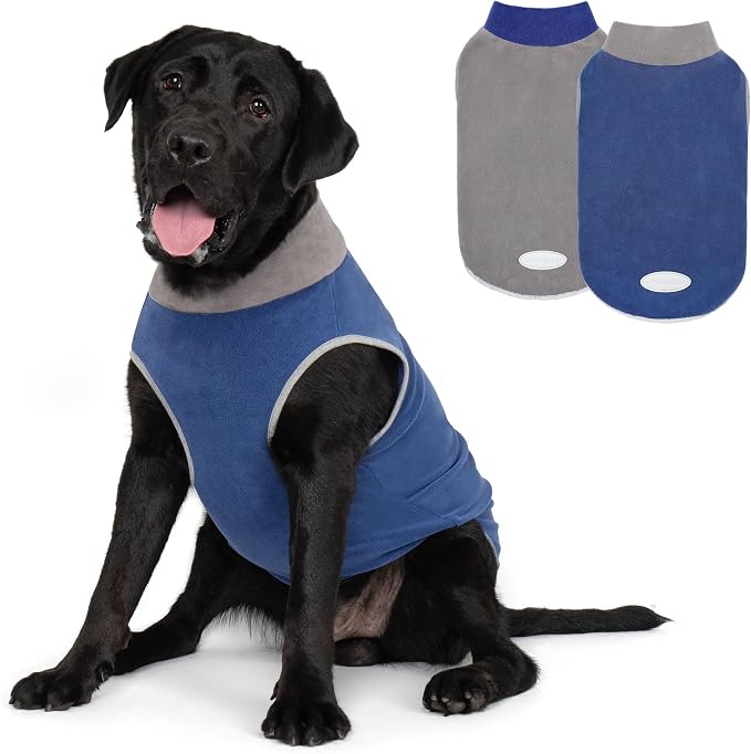 cyeollo 2 Pack Dog Sweater Fleece Vest Pullover Sweatshirt Reflective by CYEOLLO