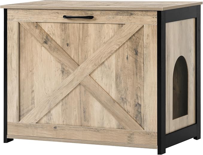 Dwanton Cat Litter Box Furniture Hidden, Cat Litter Box Enclosure, Reversible by DWANTON
