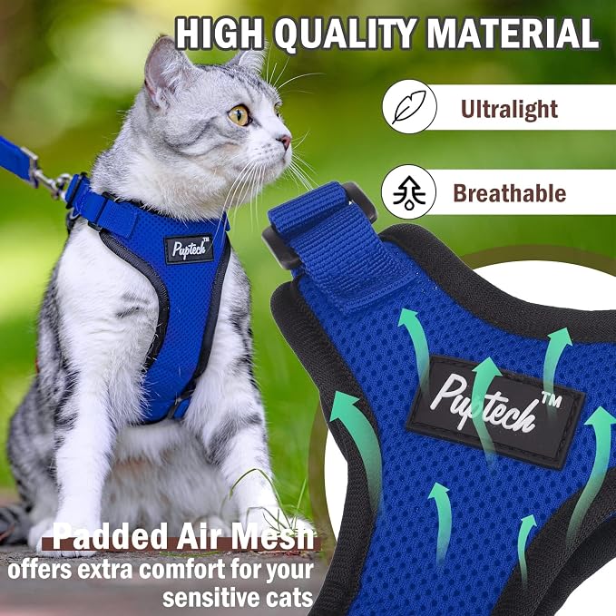 PUPTECK Cat Harness and Leash Set Escape Proof - Image 2