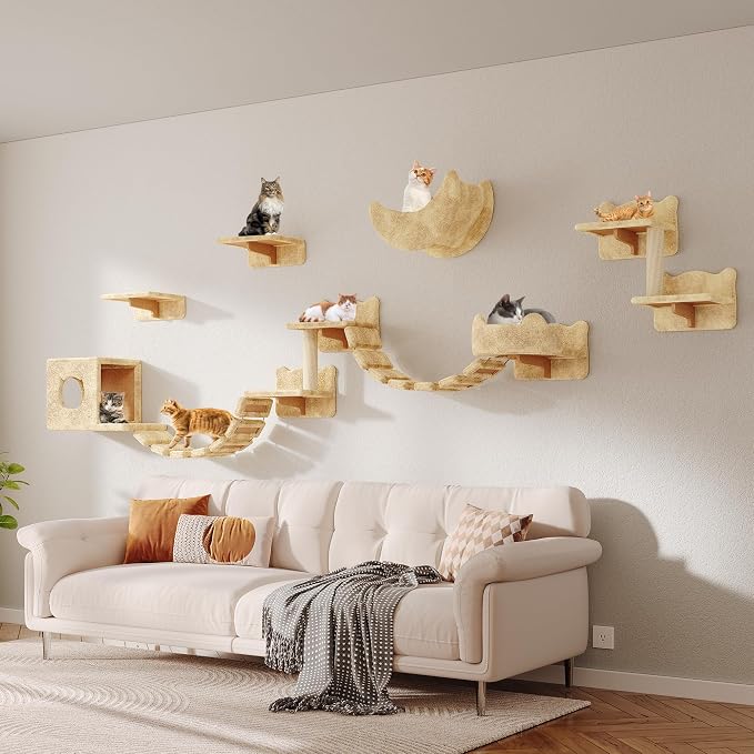 Cat Wall Shelves, Wall Mounted Cat Shelf Furniture by Homiflex