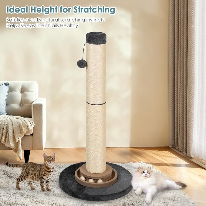Heavy Duty Cat Scratching Post, 35 Inch Tall Cat Scratcher Cat Tree Tower - Image 5