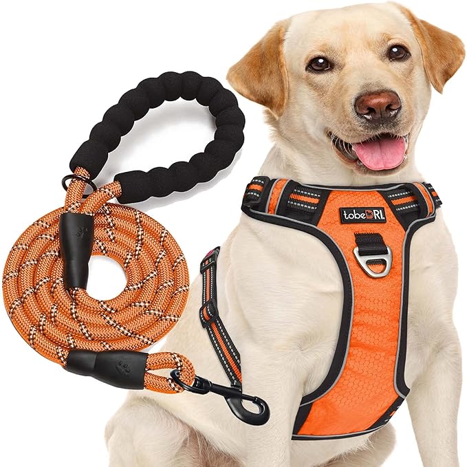 No Pull Dog Harness Adjustable Reflective Oxford Easy Control Medium Large Dog by tobeDRI