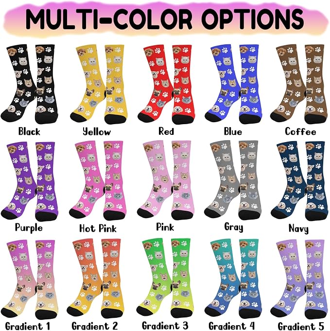 Artsadd Custom Face Socks for Dad Fathers Day Gift Novelty Personalized Photo - Image 3