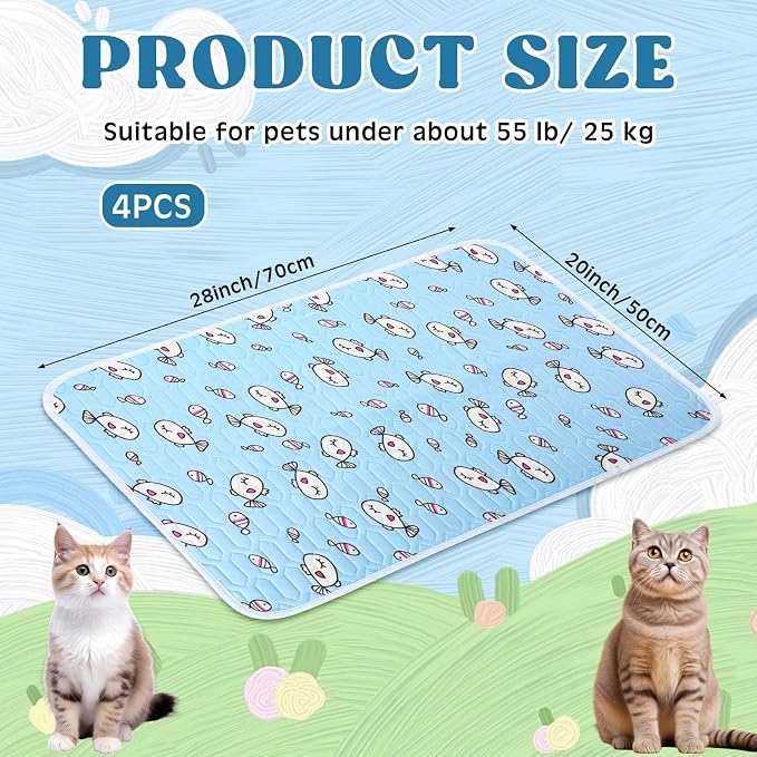 4 Pcs Dog Cooling Mat 28'' x 20'' Pet Cooling Mat - Image 2