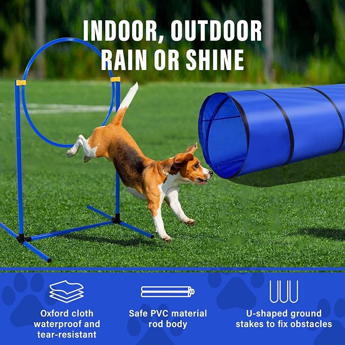 Complete Dog Agility Course Set | Backyard Training Equipment - Image 3