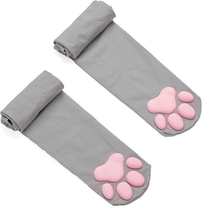 Cat Paw Thigh High Socks Golves, Cute Soft 3D Toe Beans Socks Mittens Kitten by SUPTEC%C2%AE
