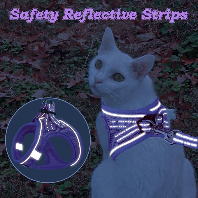 Cat Harness and Leash for Walking Escape Proof, Adjustable Kitten Vest Harness - Image 5