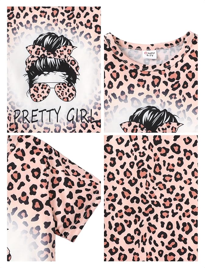 PATPAT Girls Crewneck Short Sleeve Graphic Tees Animal Print Shirts Cute Summer - Image 6