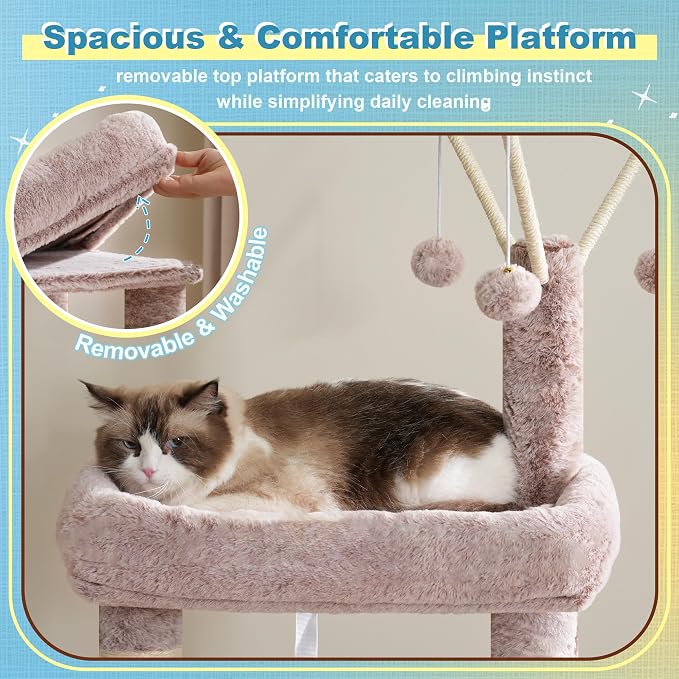 Hey-brother Cat Tree Tower, Scratching Posts - Image 5
