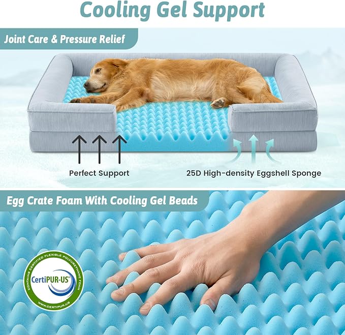 Cooling Dog Bed for Medium Small Size Dogs, Q-Max >0.4 Summer Cool Pet Bed - Image 2