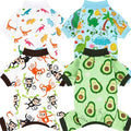XPUDAC 4 Pack Dog Pajamas Soft Strechy Summer Doggie Clothes by XPUDAC
