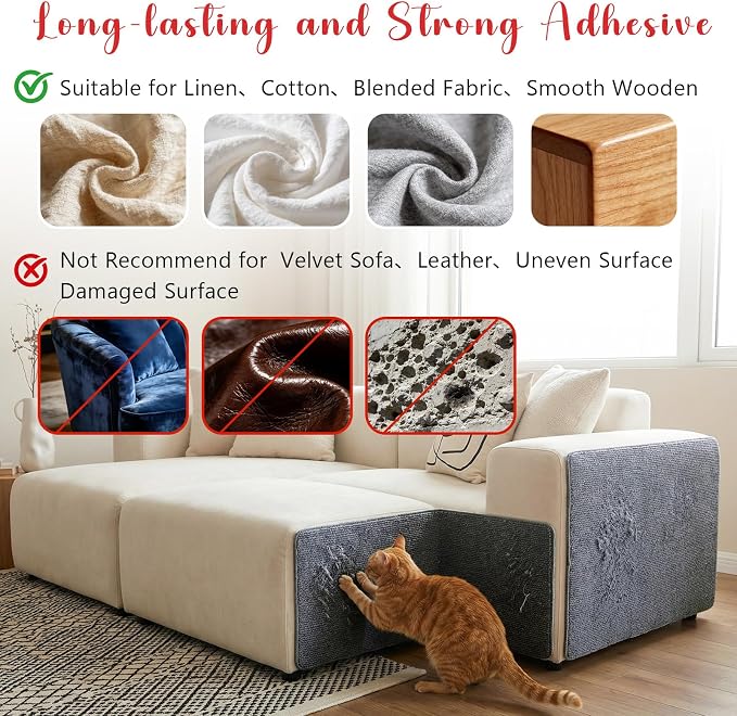 18 PCS Large Cat Scratch Furniture Protector, Couch Protector from Cat Claws - Image 4