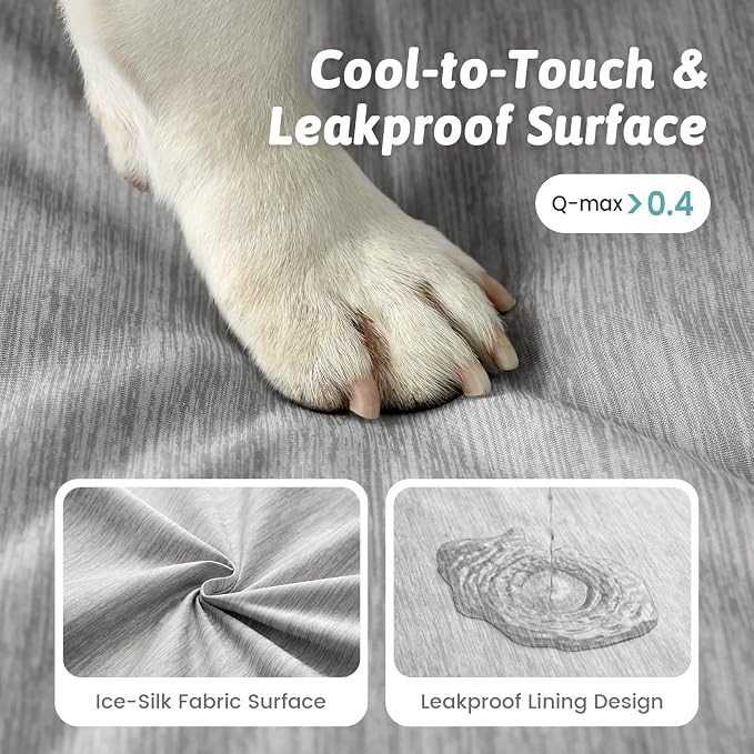 Cooling Dog Bed for Large Medium Size Dogs, Q-Max >0.4 Summer Cool Orthopedic - Image 4