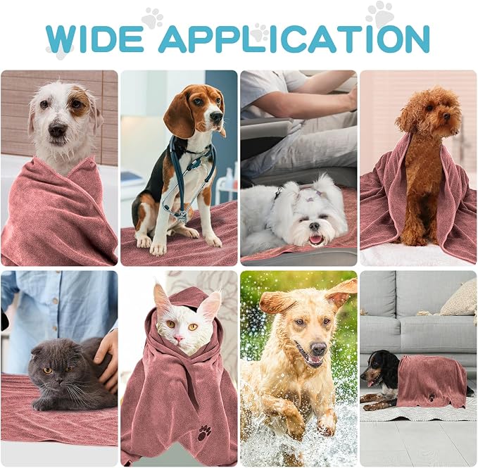 Microfiber Dog Towels 2 Pack, Perfect Shower & Bath Supplies for Dogs - Image 7