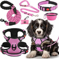 No Pull Dog Harness, Collar & Leash Set | Includes Dog Seat Belt, Collapsible by Lovebegetslove