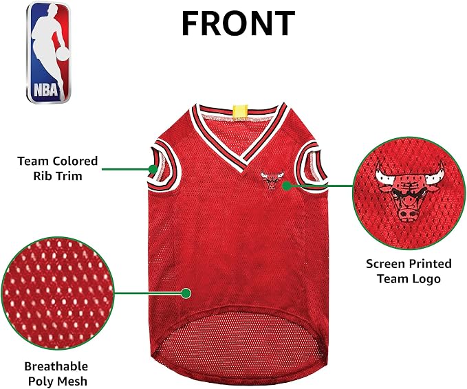 Pets First NBA CHICAGO BULLS DOG Jersey, Medium - Image 6