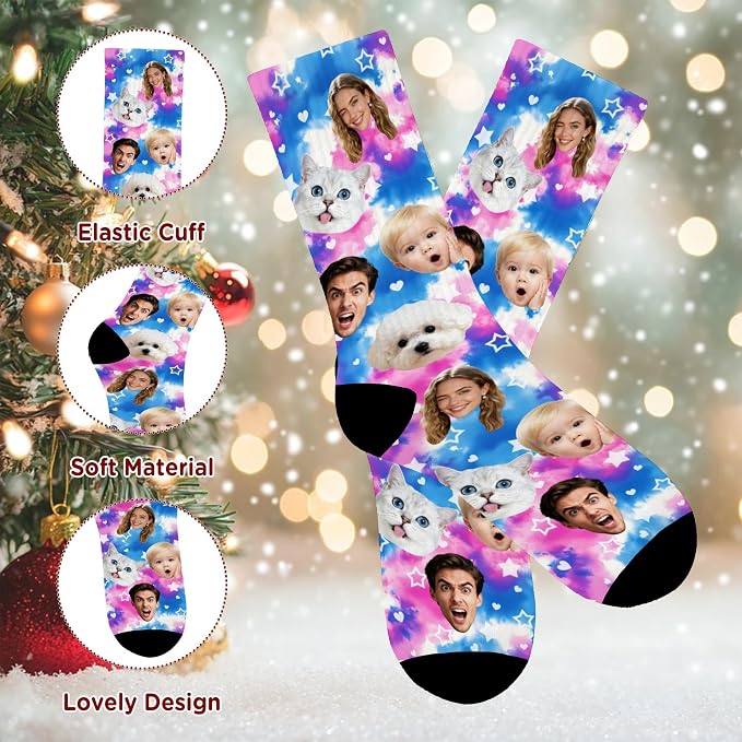 Artsadd Custom Pajamas for Women Men Family, Personalized Face Pjs Pajama Pants - Image 5
