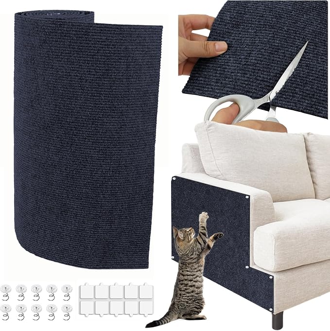 Cat Scratcher Mat, 78.7"x15.8" Cat Scratch Couch Furniture Protector, Trimmable by YITMOYM