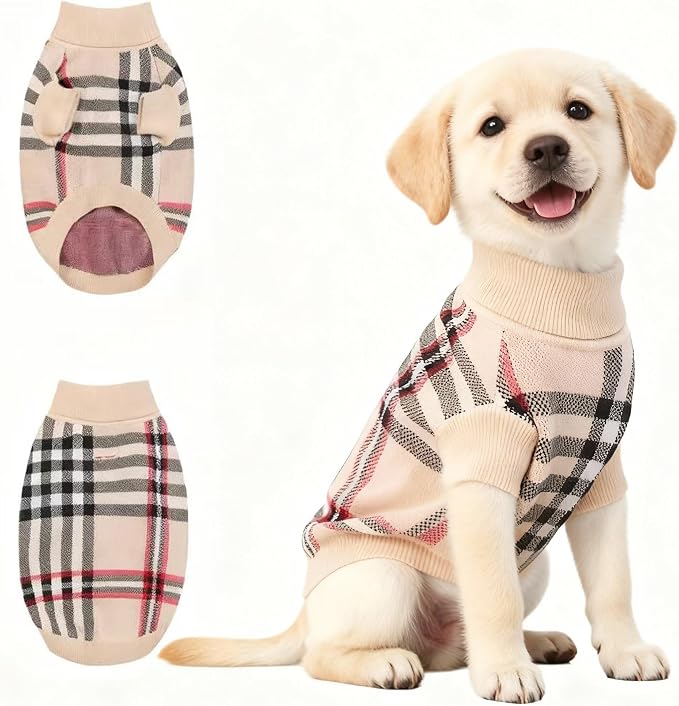 Small/Medium Dog Sweater, Warm Dog Winter Coat w/Sleeves, Comfortable High Neck by H%C3%B3P%C3%AAng-i%C3%BA