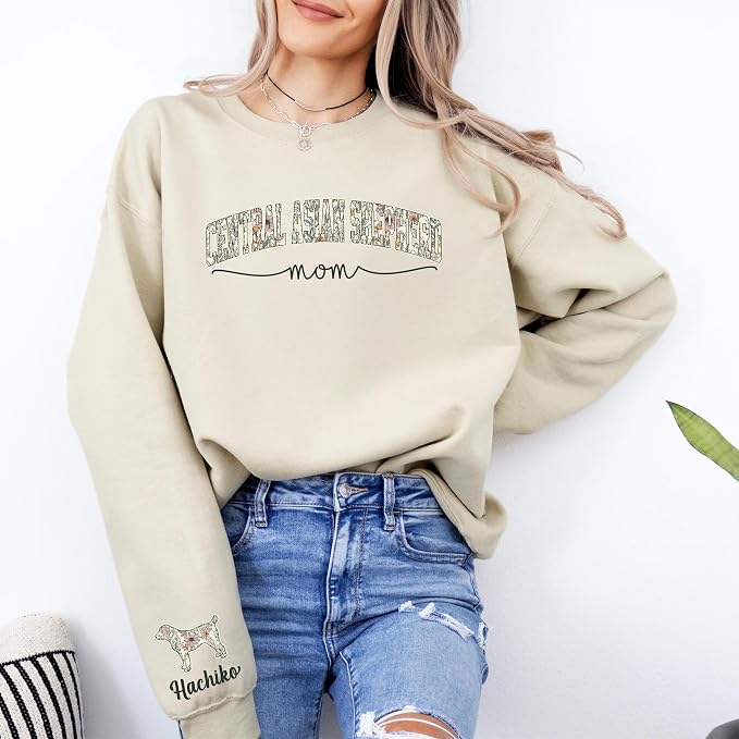 Personalized Dog Mom Sweatshirt, Dog Lover Crewneck, Gift Idea - Image 7