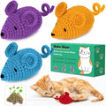 Retro Shaw Catnip Toys Crochet Mice Cat Toys, Safe Teeth Cleaning Toy by RetroShaw