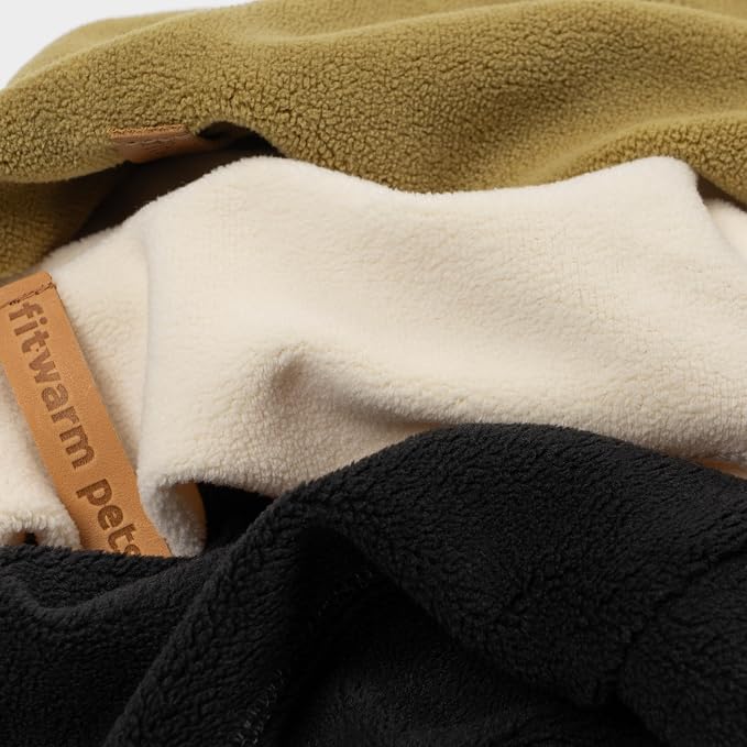 Fitwarm 3 Pack Classic Fleece Dog Sweater, Winter Clothes - Image 8