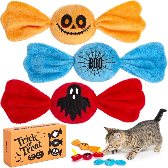 Retro Shaw Cat Toys, Kitty Bundle Candy Catnip Toys by RetroShaw