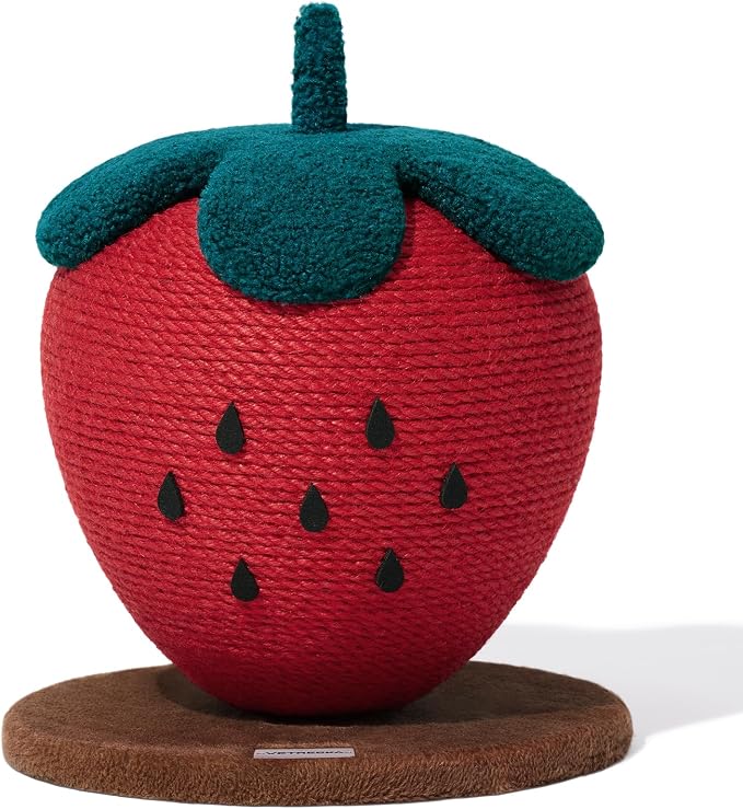 VETRESKA Strawberry Cat Scratching Post, Cute Cat Scratcher - Image 8